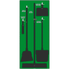 National Marker Janitorial Shadow Board, Vert sur Noir, Général Purpose Composite - SB103ACP (en)