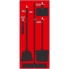 National Marker Janitorial Shadow Board, Rouge sur Noir, Général Purpose Composite - SB105ACP (en)
