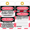 NMC SPLOTAG11-25 Tags, n’utilisez pas de verrouillage matériel, bilingue, 6 "X 3", blanc/rouge/noir, 25/Pk