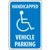 NMC TM10G panneau de signalisation, handicapé stationnement des véhicules, 18 "X 12", blanc/bleu