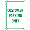 Panneau de signalisation NMC TM51G, client de stationnement seulement, 18 "X 12", blanc/vert