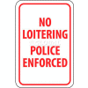 NMC TM63G signe de la circulation, aucune Police flânage appliquée, 18 "X 12", blanc/rouge