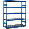 Stockage haute densité 5 étagère pour cône 50 - Wx72 24"« Dx87 » H Avalanche bleu