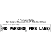 Newstripe 4 » NO PARKING FIRE LANE, 1/8 » Thick, PolyTough, Plastic, White
