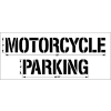 Newstripe 8 » Motorcycle Parking, sur deux lignes -1/8 » Thick, PolyTough, Plastic, White