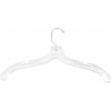 NAHANCO 500WW robe Hanger-Heavy Weight W/rondelle, 17" L, plastique-CL, Pkg Qty 100