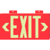 Glo-Brite Exit - Red Double Face w/ Bracket