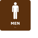 Graphic Braille Sign - Men - Brown