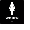 Graphic Braille Sign - Women - Black