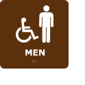 Graphic Braille Sign - Men - Brown