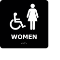 Graphic Braille Sign - Women - Black