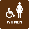 Graphic Braille Sign - Women - Brown