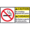 Bilingual Vinyl Sign - Caution No Smoking Beyond This Point