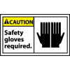 Étiquettes de Machine graphique - « Caution Safety Gloves Required »