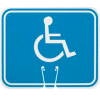 Cone Sign - Handicapped