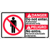 Bilingual Vinyl Sign - Danger Do Not Enter Authorized Personnel Only