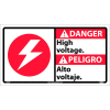 Bilingual Vinyl Sign - Danger High Voltage