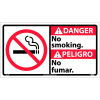 Bilingual Vinyl Sign - Danger No Smoking