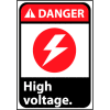 Danger Sign 14x10 Aluminum - High Voltage