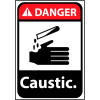 Danger Sign 14x10 Aluminum - Caustic