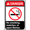 Danger signe 10 x 7 plastique rigide - Aucun usage du tabac, des allumettes ou des flammes