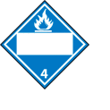 DOT Placard - Dangerous When Wet 4