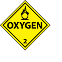 DOT Placard - Oxygen 2