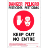 Bilingual Vinyl Sign - Danger Pesticides Keep Out