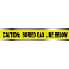 Detectable Underground Warning Tape - Caution Buried Gas Line Below - 6"W