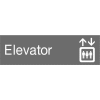 Engraved Sign - Elevator - Gray