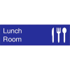 Engraved Sign - Lunch Room - Blue