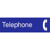Engraved Sign - Telephone - Blue