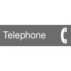 Engraved Sign - Telephone - Gray