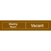 Engraved Occupancy Sign - Meeting Room In Use Vacant - Red