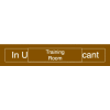 Engraved Occupancy Sign - Training Room In Use Vacant - Blue