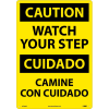 Bilingual Plastic Sign - Caution Watch Your Step