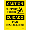 Bilingual Vinyl Sign - Caution Slippery Floor