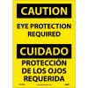 Bilingual Vinyl Sign - Caution Eye Protection Required