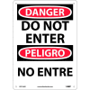 Bilingual Aluminum Sign - Danger Do Not Enter