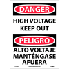 Bilingual Vinyl Sign - Danger High Voltage Keep Out