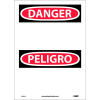 NMC™ bilingue vinyle signe, Danger blanc, 10 « L x 14 » H