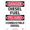 Bilingual Vinyl Sign - Danger Diesel Fuel