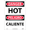 Bilingual Vinyl Sign - Danger Hot