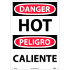 Bilingual Plastic Sign - Danger Hot