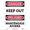 Bilingual Vinyl Sign - Danger Keep Out