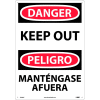 Bilingual Plastic Sign - Danger Keep Out