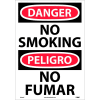 Bilingual Vinyl Sign - Danger No Smoking