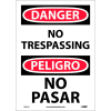 Bilingual Vinyl Sign - Danger No Trespassing