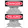 Bilingual Vinyl Sign - Danger Asbestos Cancer And Lung Disease Hazard