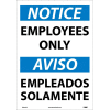 Bilingual Vinyl Sign - Notice Employees Only